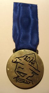 Medalje i anledning af logens 10 års jubilæum